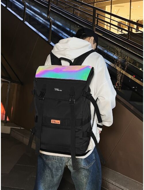 Shein Men Colorblock Large Capacity Luminous Backpack