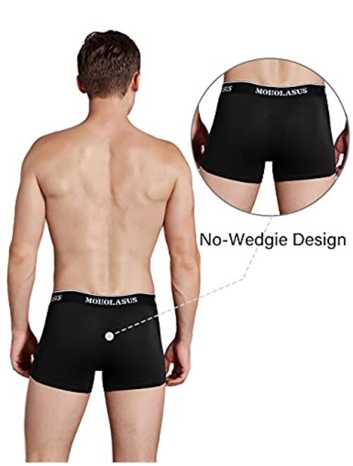 Buy Molasus Mens Cotton Stretch Trunks Underwear No Fly Tagless