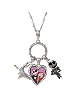 Jewelry for Women and Girls, Charm Pendant Necklace, Beauty and The Beast, Ursula Vixen, Nightmare Before Christmas, Sterling Silver, 18"