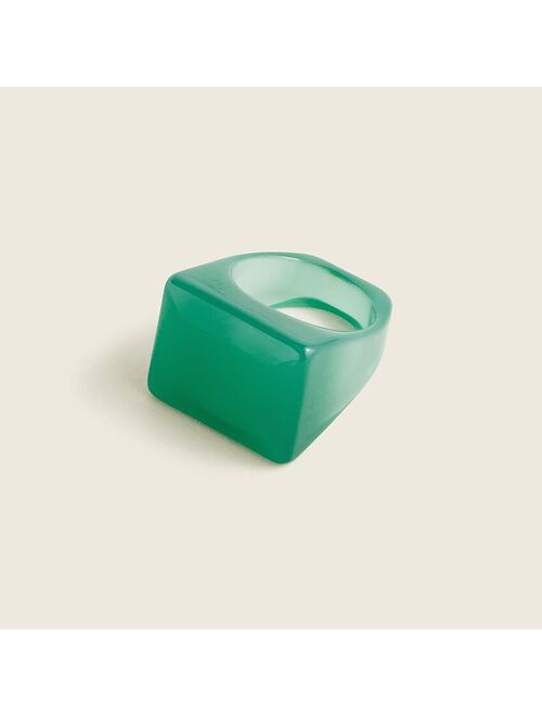 J.Crew Made-in-Italy square face acetate ring