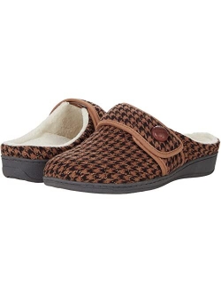 Women's Indulge Carlin Flannel Mule Slipper- Comfortable Spa House Slippers that include Three-Zone Comfort with Orthotic Insole Arch Support, Medium Fit, Sizes 5-