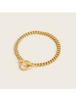 Curb chain toggle bracelet