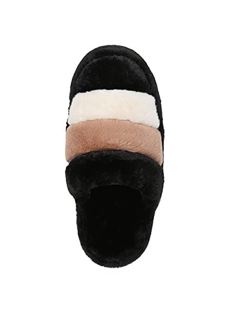 Vionic Karma Cosmina Women's Fuzzy Mule Slipper- Supporting Indoor/Outdoor Slippers that Include Three-Zone Comfort with Orthotic Insole Arch Support, Medium Fit Sizes 5-