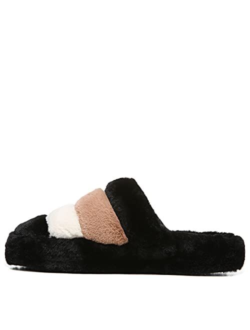 Vionic Karma Cosmina Women's Fuzzy Mule Slipper- Supporting Indoor/Outdoor Slippers that Include Three-Zone Comfort with Orthotic Insole Arch Support, Medium Fit Sizes 5-