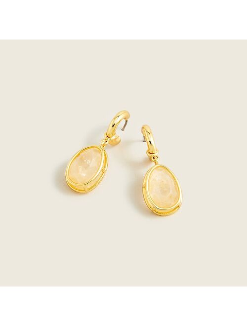 J.Crew Framed stone drop earrings