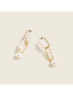 Pearl chain drop earrings