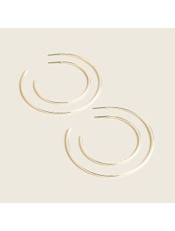 Thin hoop set of two earring pairs