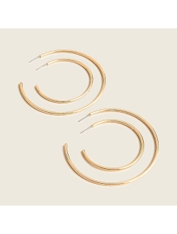 Thin hoop set of two earring pairs