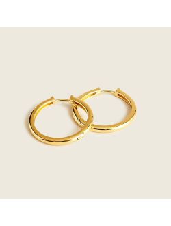 Demi-fine 14k gold-plated medium hoop earrings