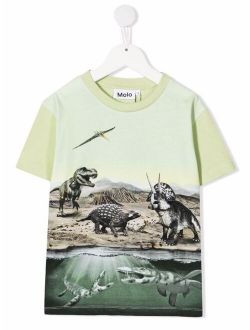Dino Earth graphic-print T-shirt
