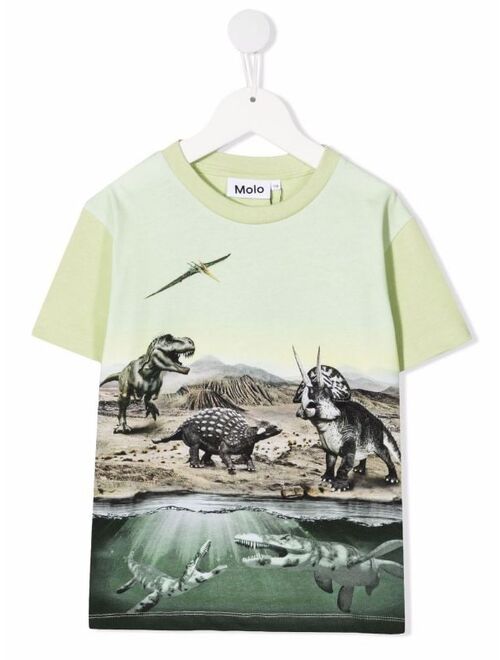 Molo Dino Earth graphic-print T-shirt