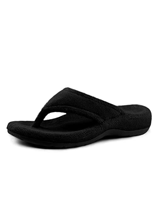 BCSTUDIO Women's Flip Flop Slippers with Orthotic Arch Support Indoor Outdoor