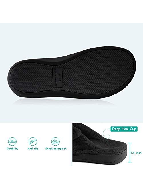 BCSTUDIO Orthotic Women House Slippers with Arch Support Fuzzy Ladies Shoes