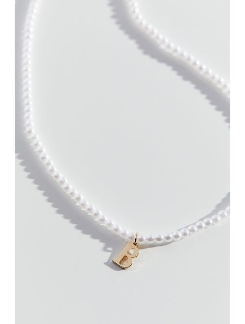 Urban Outfitters Pearl Initial Charm Necklace