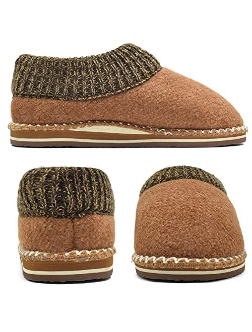 ONCAI Women Slippers With Arch Support Memory Foam Cozy Warm Comfy House Bootie Slippers Knit Collar Bedroom Moccasin Slippers For Women