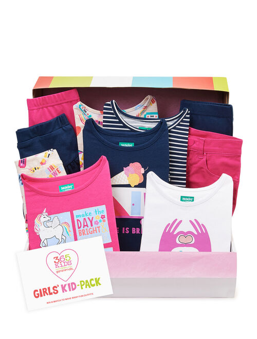 365 Kids From Garanimals Girls Kid-Pack Gift Box 10-piece, Sizes 4-10