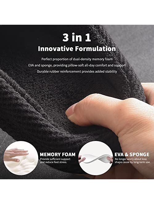 Homitem House Slippers for Women Indoor and Outdoor Fuzzy Slippers Women with Memory Foam Bedroom Warm Fluffy Slippers for Women With Arch Support