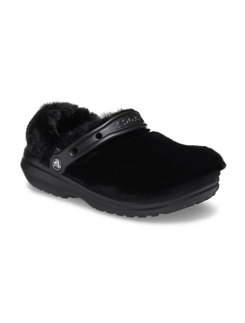 Crocs fur sure slip on shoes in black