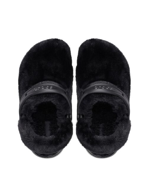 Crocs fur sure slip on shoes in black