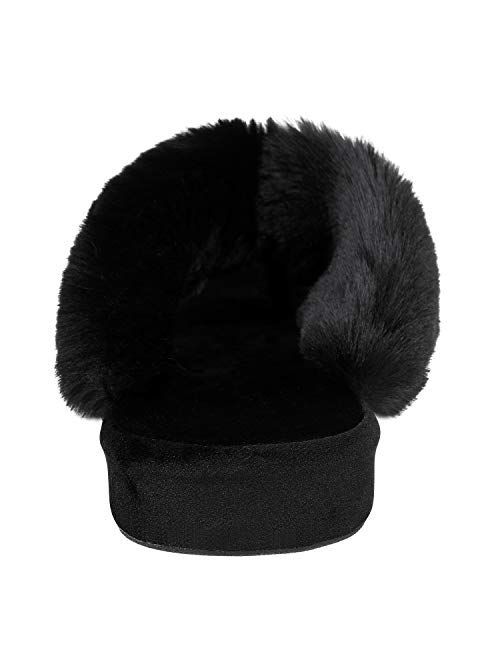 Shevalues Memory Foam Flip Flop Slippers for Women Arch Support Faux Fur Orthopedic Thong Slippers