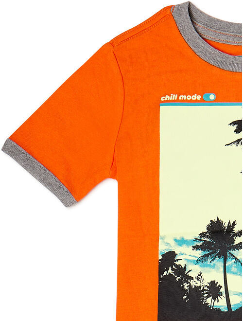 365 Kids From Garanimals Boys’ Palm Ringer T-Shirt, Sizes 4-10
