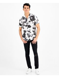 Men's Regular-Fit Bari Tie-Dyed Camp Shirt, Created for Macy's