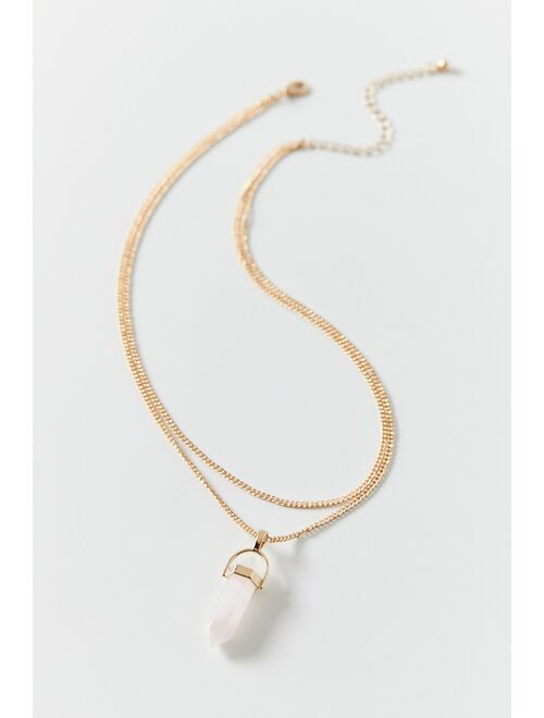 Urban Outfitters Genuine Stone Pendant Layer Necklace