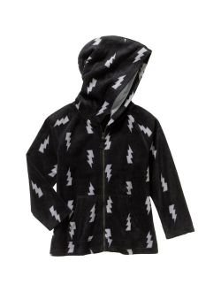 Boys' Long Sleeve Full Zip Printed Fleece Hoodie