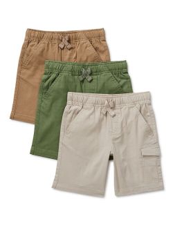 Boys Stretch Cargo Shorts, 3-Piece, Sizes 4-10