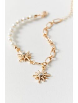Celeste Star Pearl And Chain Bracelet