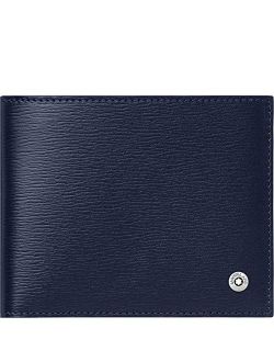 118654 4810 Westside Small Wallet 6 cc Cowhide Leather 11 x 9 cm with Money Clip Blue