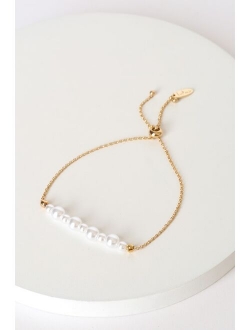 Classical Beauty 14KT Gold and Pearl Bracelet