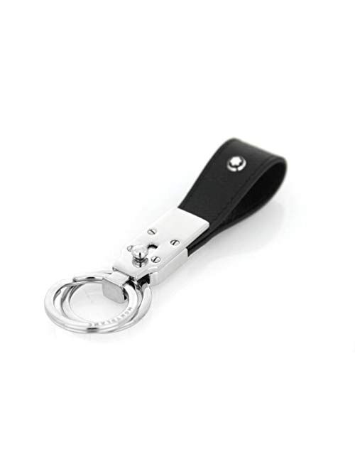 Montblanc Sartorial Black Leather Key Fob Loop 114627