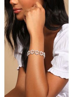 X Casa Clara Honey White Pearl 14KT Gold Bracelet