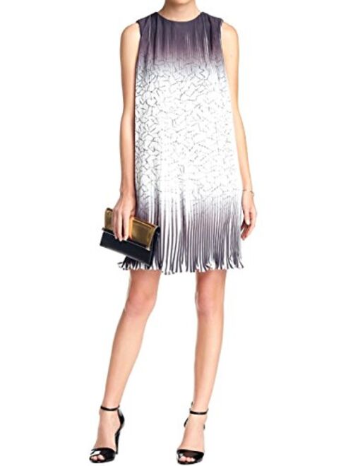 Julia Jordan Ombre Etch Accordion Pleat Dress, Black/Ivy Ombre