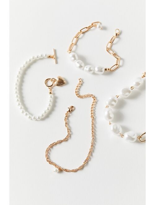 Urban Outfitters Sarah Pearl And Chain Bracelet Set