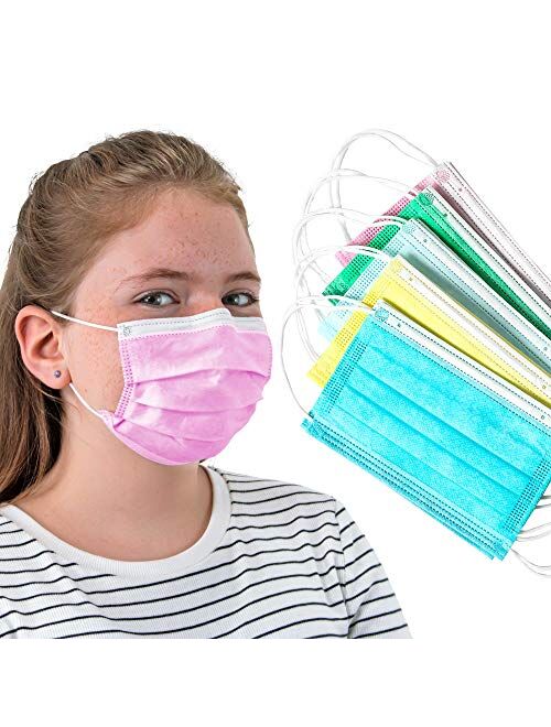 TCP Global Salon World Safety - Face Masks 40 Boxes (2000 Masks) Breathable Disposable 3-Ply Protective PPE with Nose Clip and Ear Loops