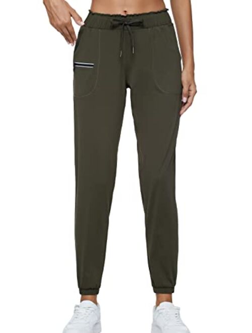 Rrosseyz Women Lightweight Joggers Pants with Pockets, Quick Dry Athletic Workout Soft Pant for Gym Running