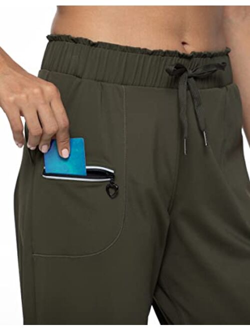 Rrosseyz Women Lightweight Joggers Pants with Pockets, Quick Dry Athletic Workout Soft Pant for Gym Running