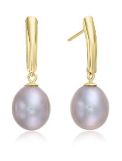 14k Yellow Gold Freshwater Cultured Drop Pearl Earring
