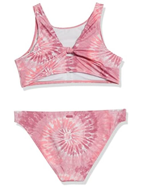 Roxy Girls' Colors Reflection Crop Top Swimsuit Set