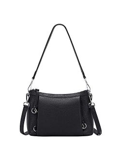 Crossbody Purses and Handbags for Women Genuine Leather Shoulder Bag for Ladies Medium