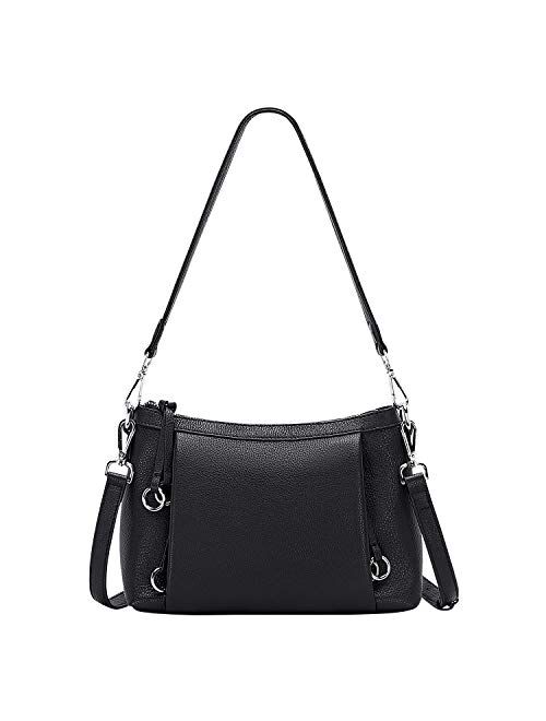 OVER EARTH Crossbody Purses and Handbags for Women Genuine Leather Shoulder Bag for Ladies Medium