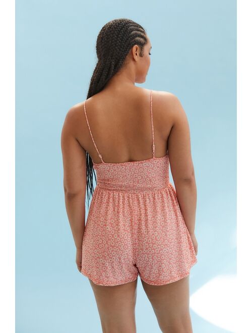 Urban Outfitters UO Vic Ditsy Mesh Romper