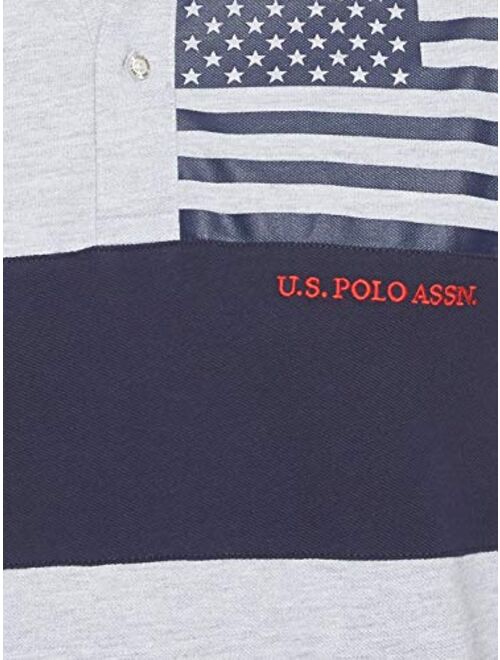 U.S. Polo Assn. Men's Slim Fit Color Blocked Pique Polo Shirt