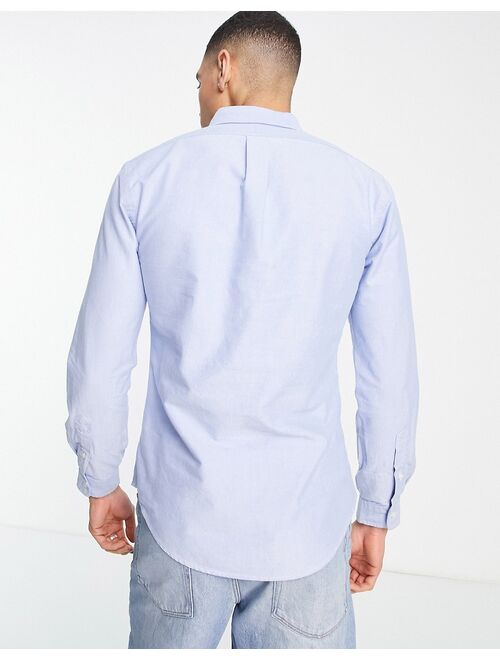 Polo Ralph Lauren icon logo slim fit oxford shirt in blue
