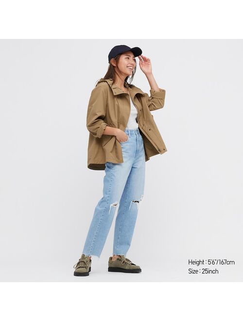 UNIQLO WOMEN DISTRESSED PEG TOP HIGH-RISE JEANS