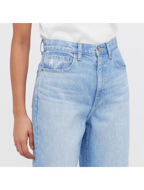 UNIQLO WOMEN DISTRESSED PEG TOP HIGH-RISE JEANS