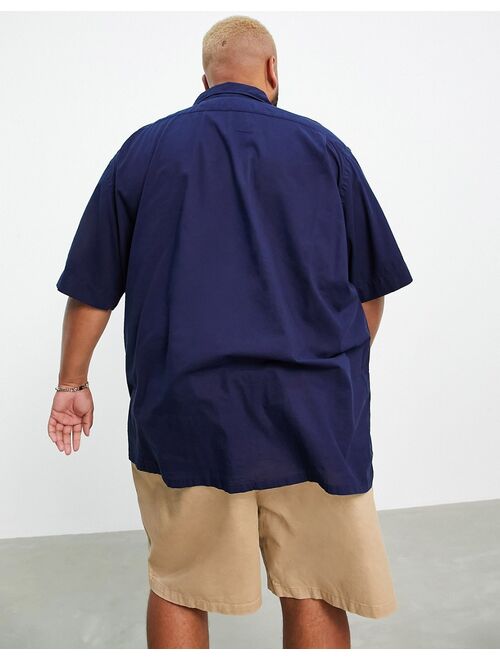 Polo Ralph Lauren Big & Tall player logo short sleeve resort shirt in navy