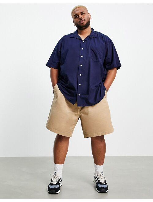 Polo Ralph Lauren Big & Tall player logo short sleeve resort shirt in navy